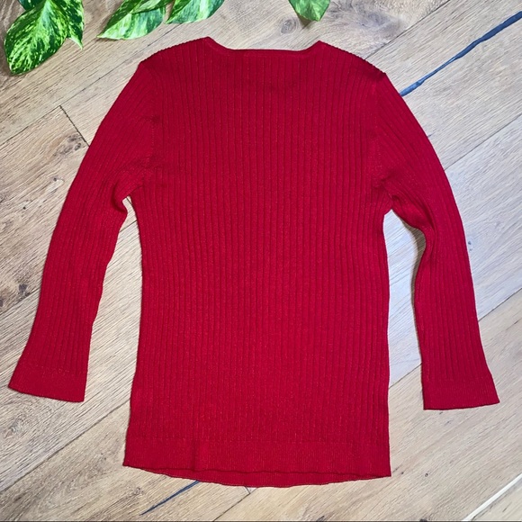 St. John Ribbed Sweater 3/4 sleeve - Picture 7 of 7